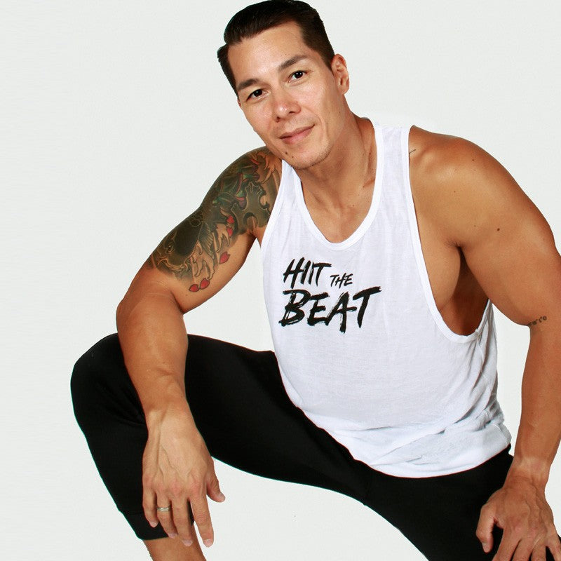 HIIT The Beat Gym Tank white
