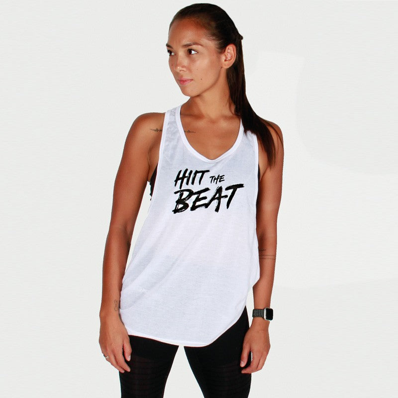 HIIT The Beat Gym Tank white