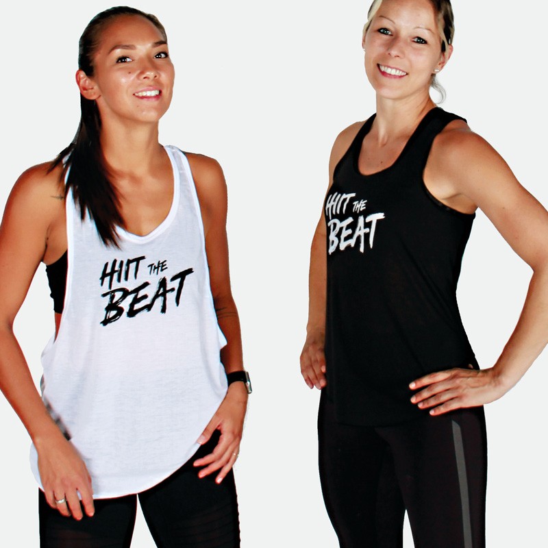 HIIT The Beat Gym Tank white